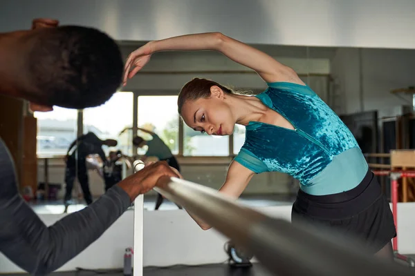 Ballet Dancers Warming Dancing Dance Academy — Stock Photo, Image