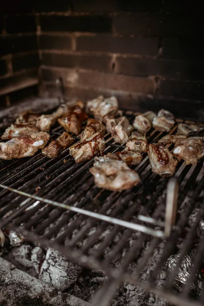 Gotowanie Mięsa Grillu — Zdjęcie stockowe