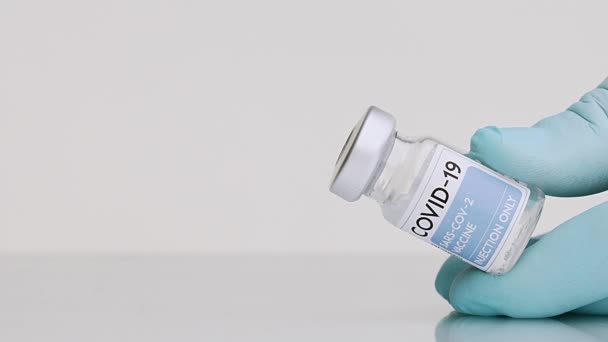 Covid Vaccine Bottle — Stock Video