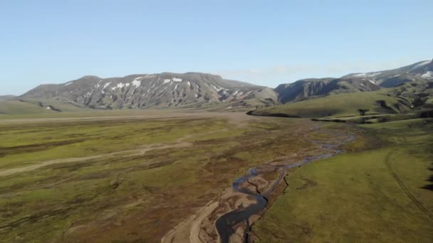 アイスランド 山の美しい風景 — ストック動画