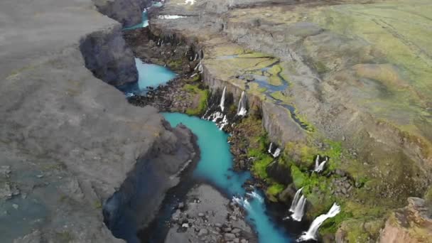 Letecký Pohled Island Krásná Krajina — Stock video