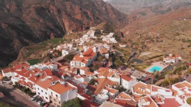 Büyük Kanarya şehrinin havadan görünüşü, İspanya 