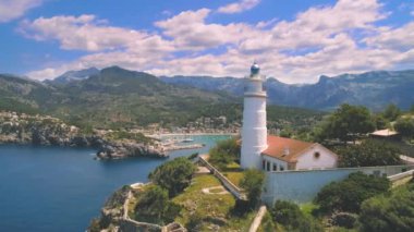 Arka plan için güzel deniz manzarasının hava görüntüleri