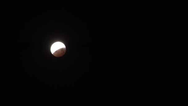 Éclipse Lunaire Lune Time Lapse Stock Footage Video — Video