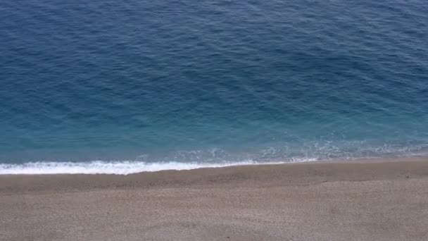 Aerial Top View Real Time Playa Los Muertos Beach Rippling — Wideo stockowe