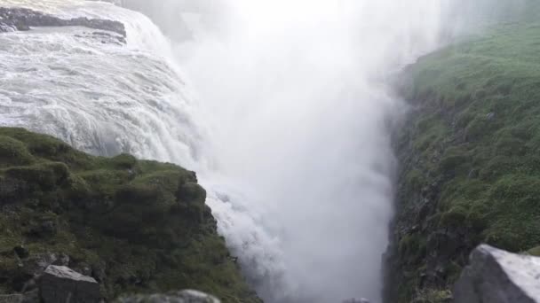 Paesaggio Panoramico Cascata Veloce Dettifoss Situato Nel Parco Nazionale Vatnajokull — Video Stock