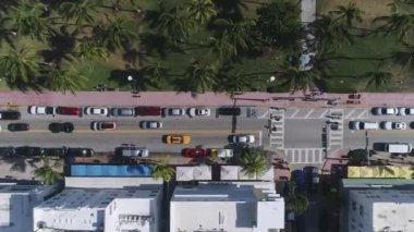 Miami, Florida, ABD sokaklarının hava görüntüleri.
