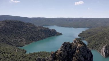 Güzel manzaranın hava görüntüsü. Doğa 