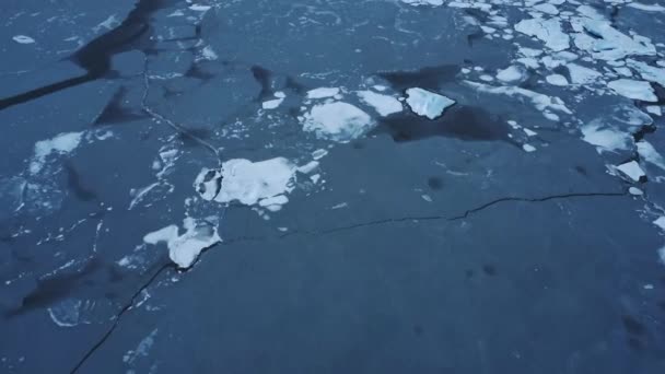 Живописные Пейзажи Айсбергов Плавающих Поверхности Моря Национальном Парке Ватнайокулл Исландии — стоковое видео