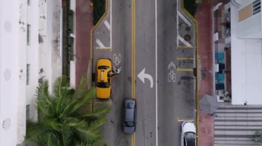 Miami, Florida, ABD sokaklarının hava görüntüleri.