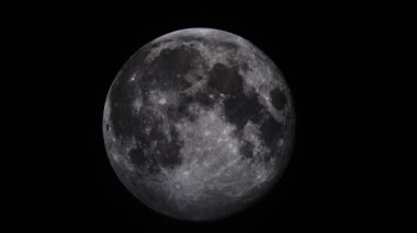 Geceleyin ayın hızlandırılmış görüntüsü