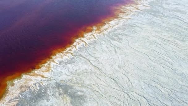 Zapierający Dech Piersiach Widok Kolorowe Rzeki Piaszczyste Tereny Parku Górniczym — Wideo stockowe