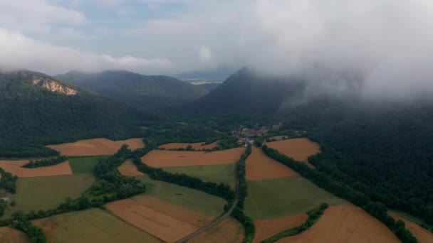 Spectacular View Plantations Narrow Roads Mounts Sky Spain — Stock video