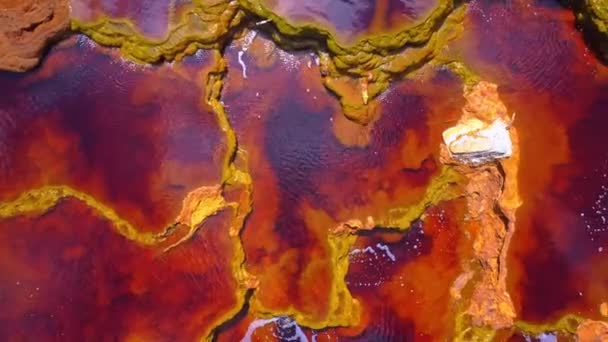 Zapierający Dech Piersiach Widok Kolorowe Rzeki Piaszczyste Tereny Parku Górniczym — Wideo stockowe