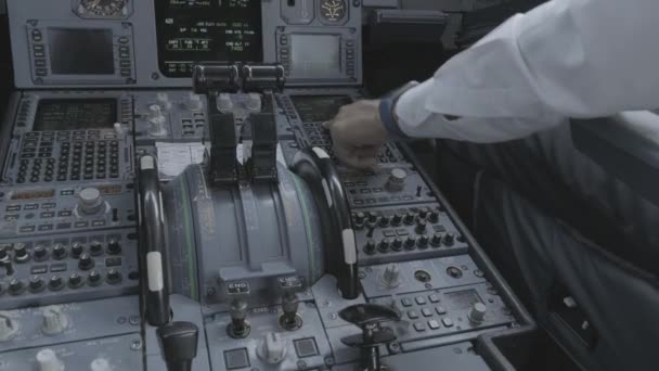 Vedere Din Interiorul Cabinei Aeronave Reale Împușcat Timpul Zilei — Videoclip de stoc