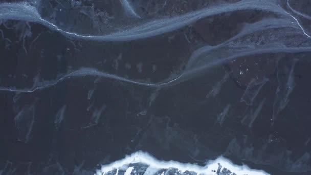 Cima Vista Drone Estuário Rio Pitoresco Que Flui Vale Campo — Vídeo de Stock