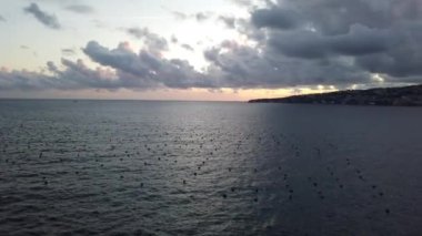 güzel deniz manzaralı arka plan videosu, Napoli, İtalya
