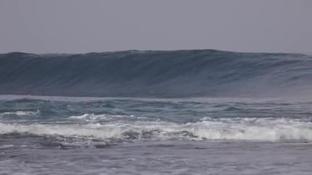 Grandes Vagues Sur Mer Jour Indonésie — Video