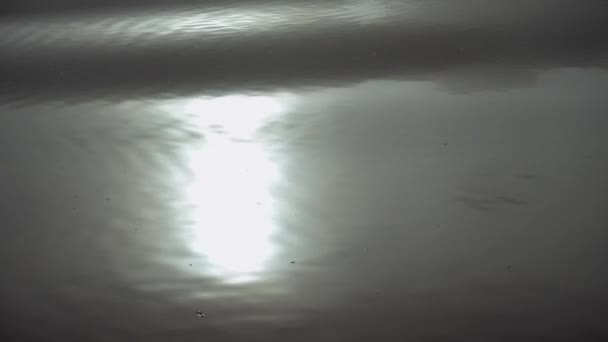 月光下波浪形湖景 — 图库视频影像
