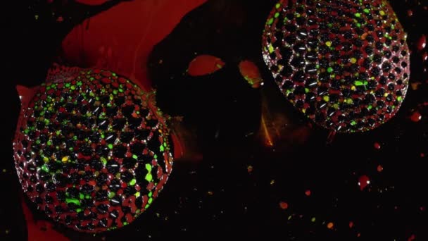 Closeup Shiny Ferrofluid Spikes — ストック動画