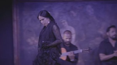 cuadro flamenko dansçıları sahnede