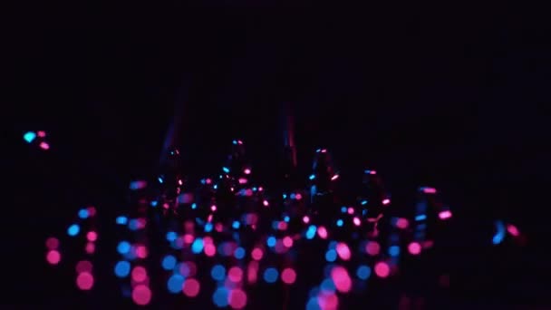 Closeup Shiny Ferrofluid Spikes — Stock Video
