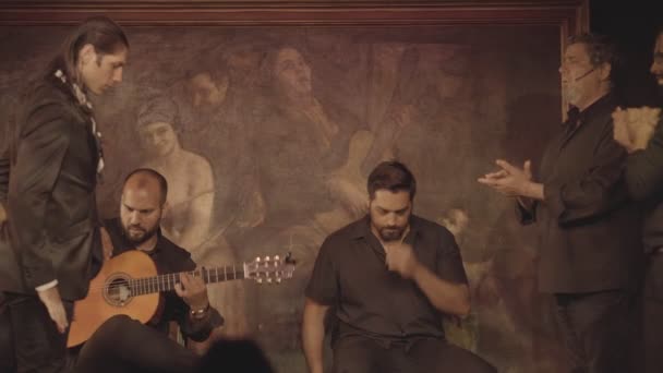 Cuadro Flamenco Tanečníci Pódiu — Stock video