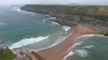 İspanya, Cantabria 'da deniz manzarası
