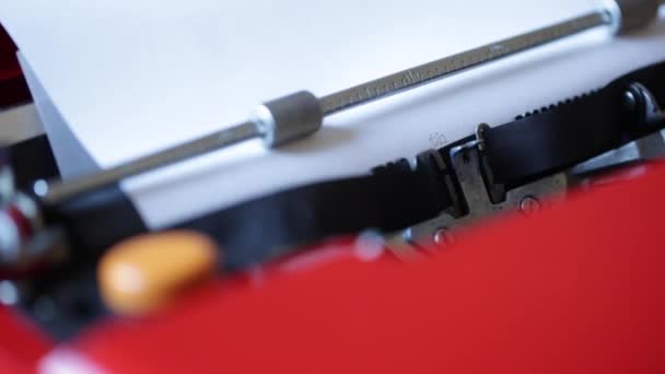 复古打字机的布景 复古打字机 — 图库视频影像