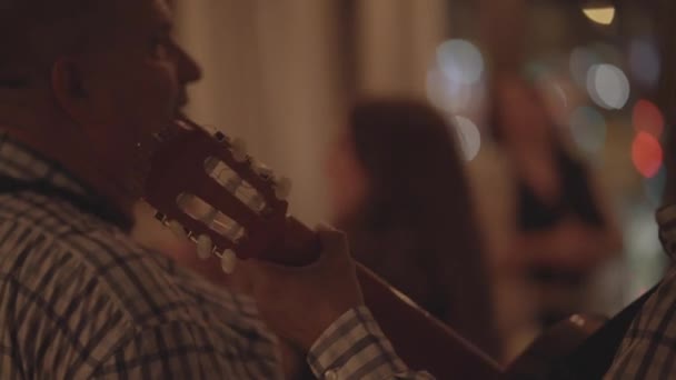 Кубинское Музыкальное Трио Ночном Клубе — стоковое видео