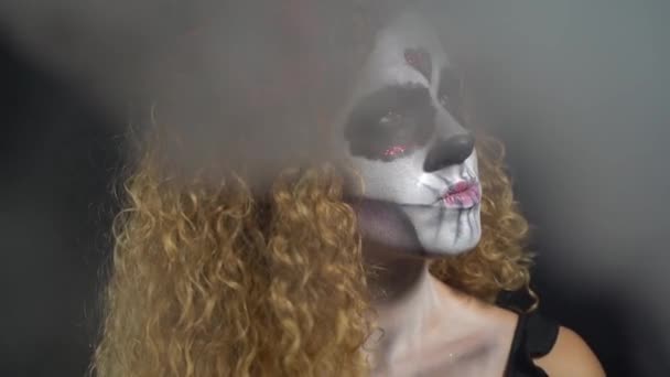 Halloween Componen Cráneo Azúcar — Vídeos de Stock