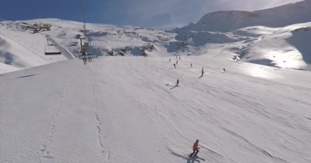 Déplacer Dans Téléski Sur Piste Ski — Video