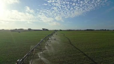 Victoria, Avustralya 'da çarpıcı bir manzara, kabarık bulutlarla kaplı bir gökyüzünün altında geniş alanlar sergiliyor. Görüntü, kırsal tarım ve açık alanların özünü yakalıyor..