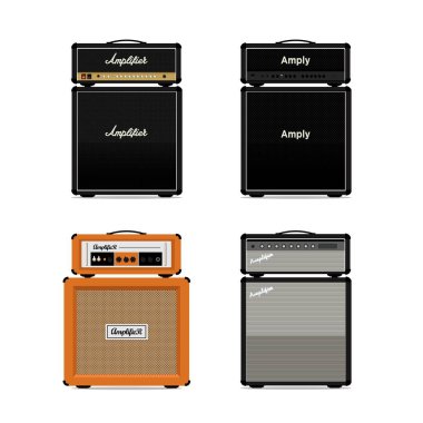 Çeşitli 4 X 12 Gitar Ampul Vektörü İllüstrasyonu