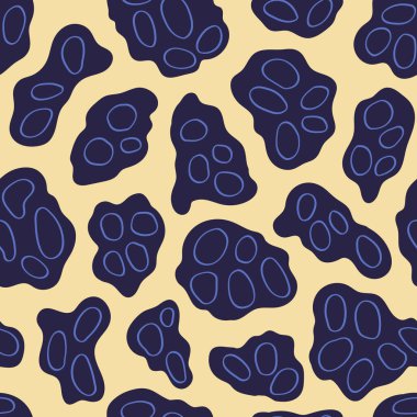 Soyut şekiller kusursuz desenler oluşturur. Parlak renkli hayvan derisi. Modaya uygun yırtıcılar kamuflaj yapıyor. Vektör illüstrasyon duvar kağıdı. Yazdırılabilir arkaplan. 