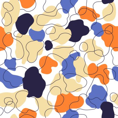 Kusursuz vektör desenleri ve noktalar. Kağıt tasarımı, kapak, kumaş baskısı.