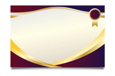 Tarz ve altın sertifika şablonu tasarımı