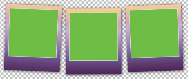 带有绿色屏幕矢量的紫色相框 — 图库矢量图片