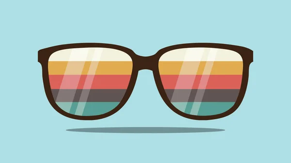Óculos Coloridos Óculos Ícone Estilo Retro — Vetor de Stock