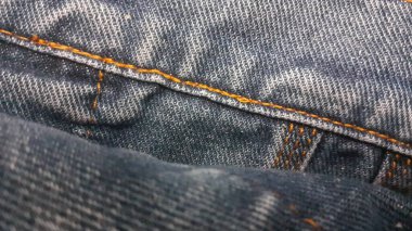 Dikişli kot pantolon desenli Denim
