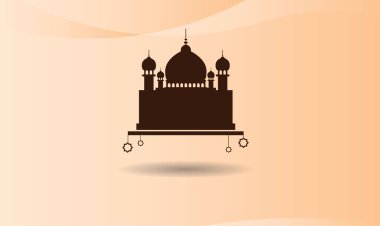 Güzel cami süslerine sahip İslami Arka plan