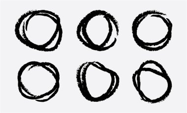 Çalı çember şekilli yuvarlak çerçevelerin koleksiyonu