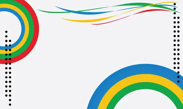 Beyaz arkaplanda soyut renkli halkalar