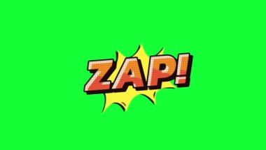Animasyon ZAP Comic Pop Yeşil Ekran
