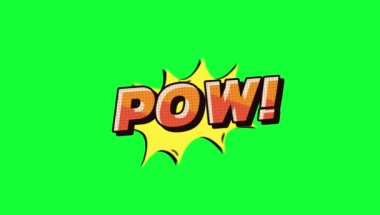 Animasyon POW Çizgi Romanları Yeşil Ekran