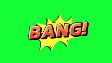 Animasyon BANG Comic Pop Yeşil Ekran