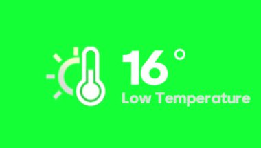 Animasyon Video Düşük Sıcaklık Derece yeşil ekran video Celsius