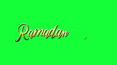 Ramazan Kareem, yeşil ekranlı altın renkli metni canlandırdı