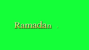 Ramazan Kareem, yeşil ekranlı altın renkli metni canlandırdı