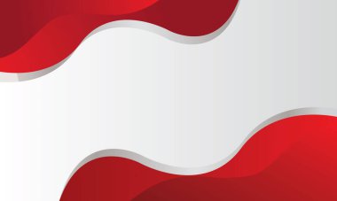 Dalga şeklinin soyut kırmızı ve beyaz arkaplan resmi